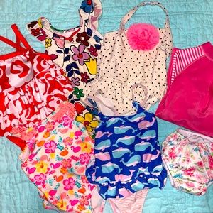 • Baby or Toddler Girl Swimsuit Bundle •